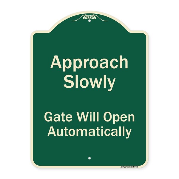 Designer Series-Approach Slowly Gate Will Open Automatically, 24" x 18", G-1824-9864